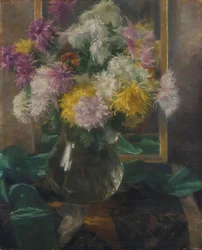 Stillleben mit Chrysanthemen